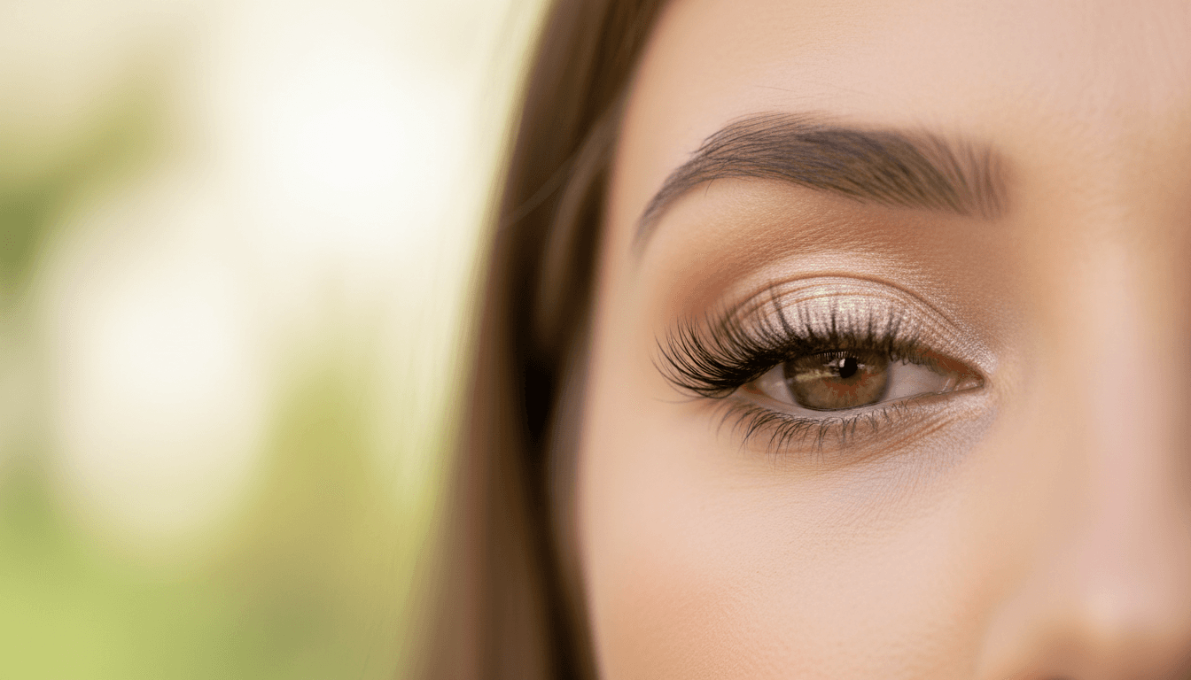 Classic lash extensions on a client