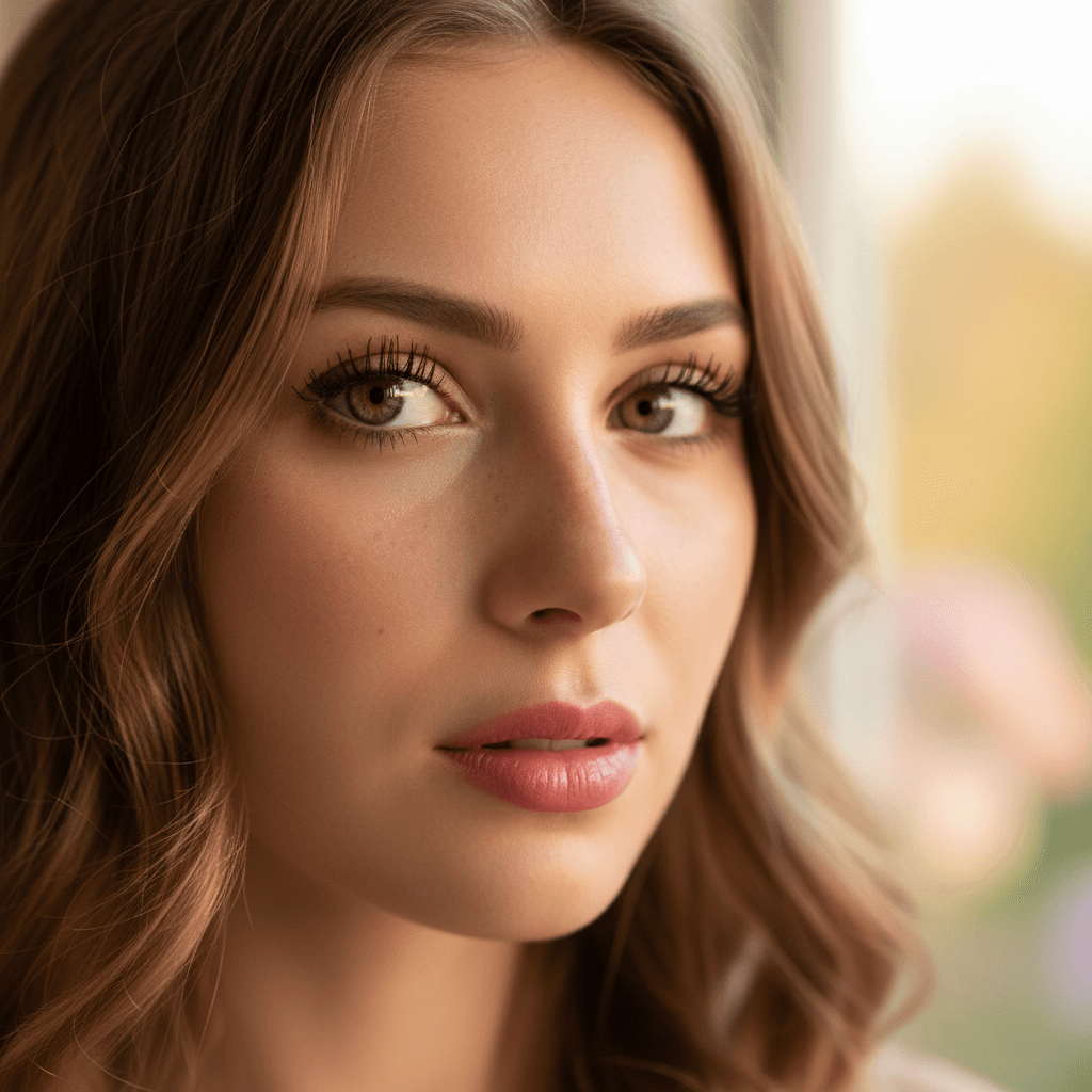 Bright eyes and lifted lashes after a lash lift