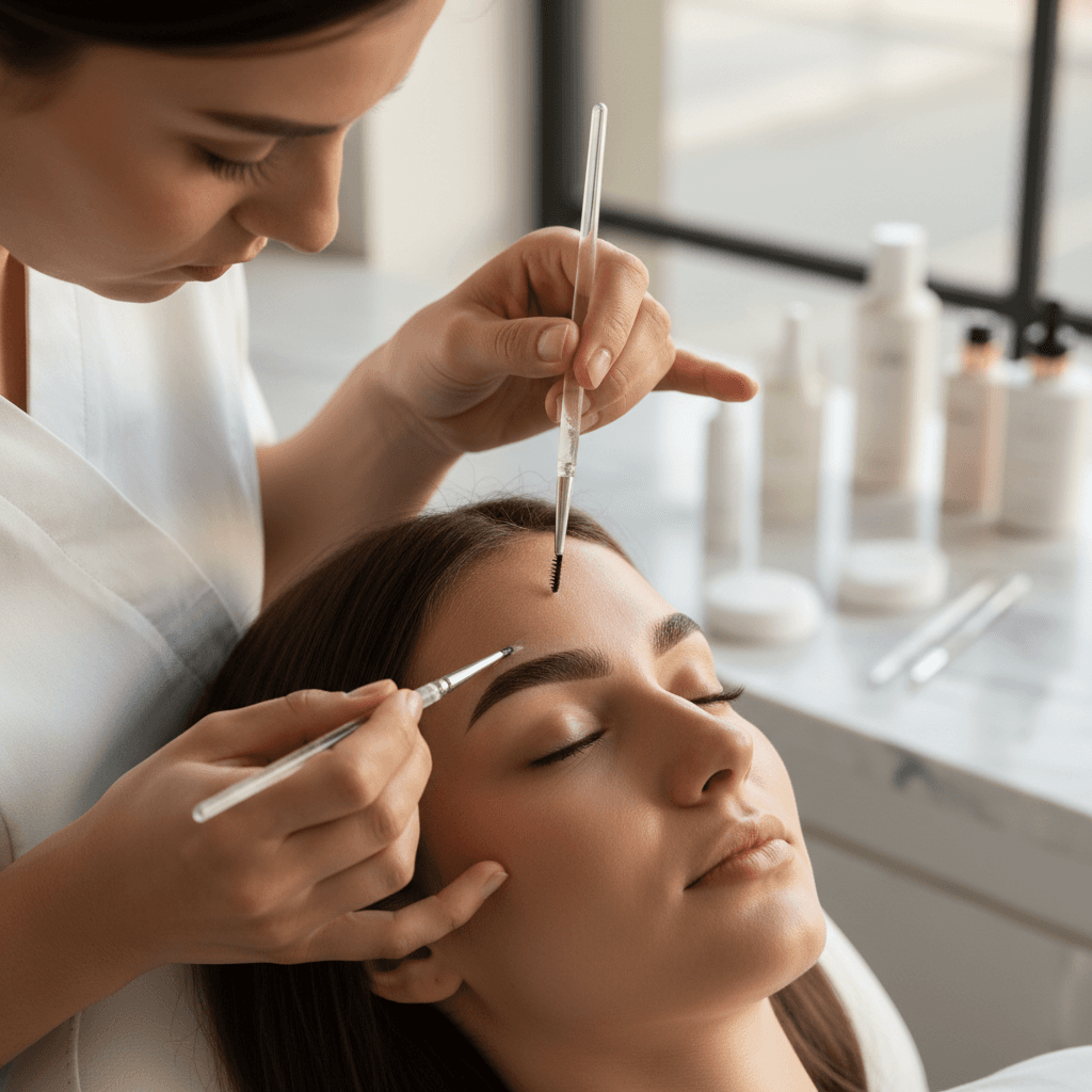 Sculpted eyebrow design and shaping work