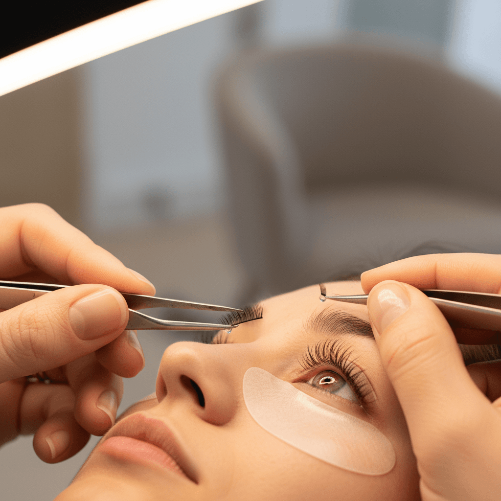 Professional lash extension result