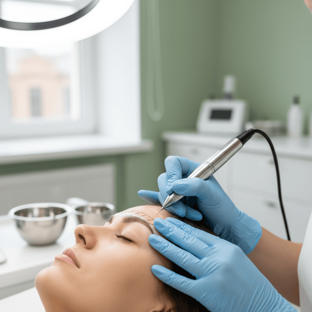 Expert eyebrow shaping and design result